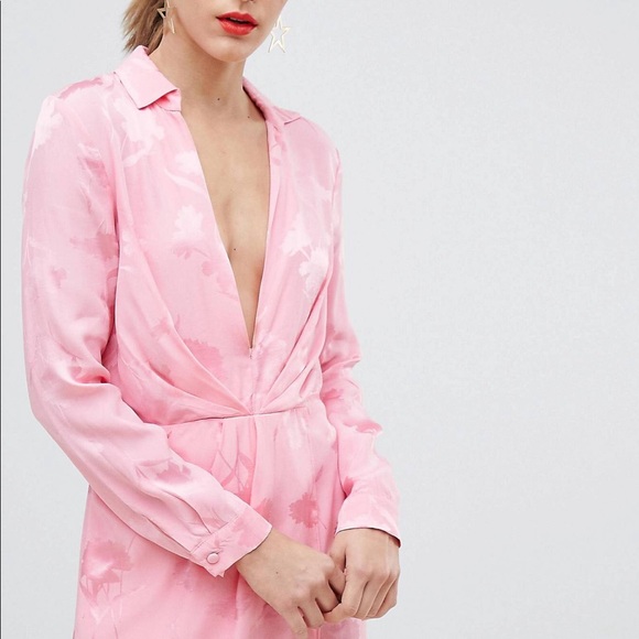 river island pink blazer dress